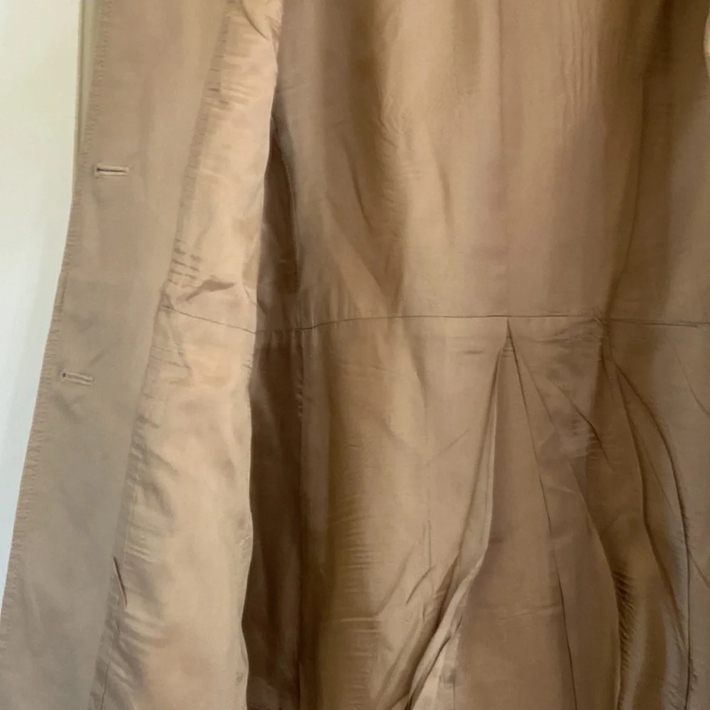 Ann Taylor Loft Women’s Trench Rain Coat Beige Size M Water resistant. Fall Coat - Picture 10 of 17